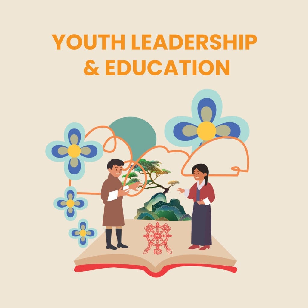 This illustration is about the focus area of impact hub Thimphu, Youth Leadership and Education