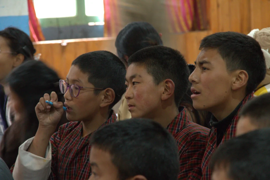 Bhutanese laya students