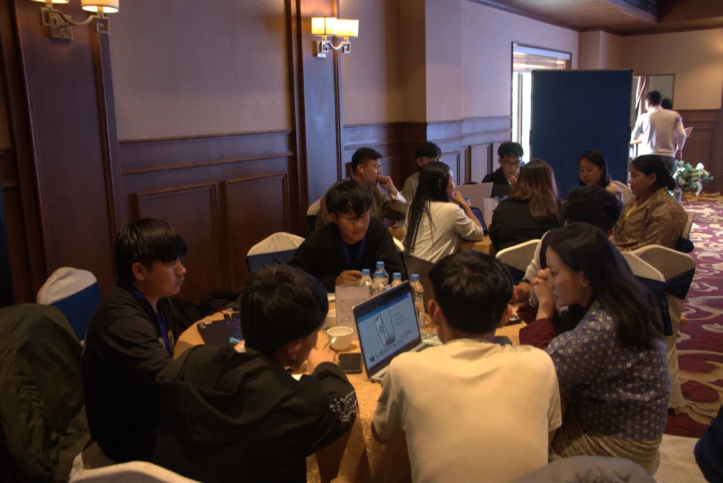 group of developers showing their designs and idea